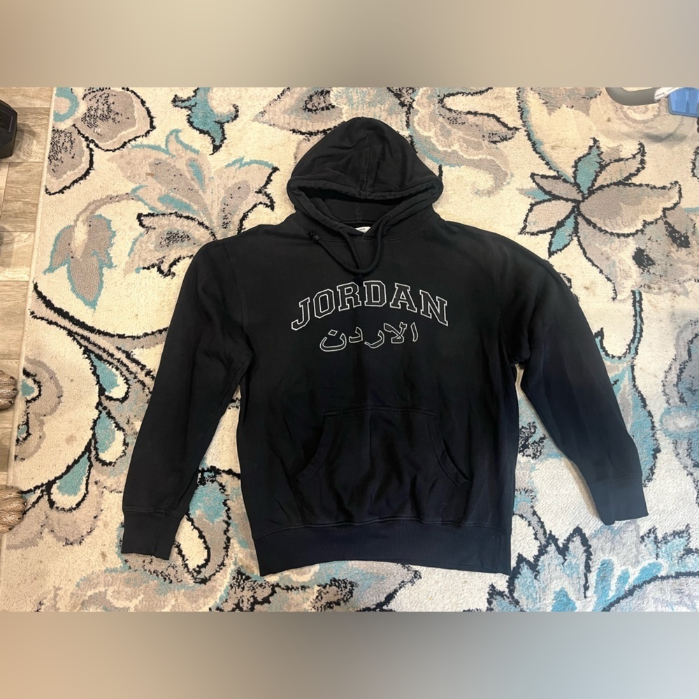Jordan Black Graphic Hoodie for Men Sz large